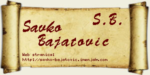 Savko Bajatović vizit kartica